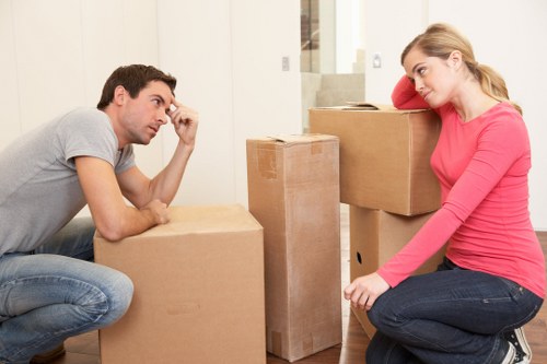 Compact moving service handling boxes and home items