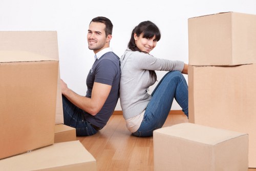 Affordable moving van parked for a Stamfordhill move